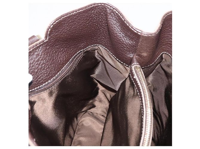 Bulgari Borsa a mano in pelle marrone Auth BA6908 di BVLGARI - vista 20