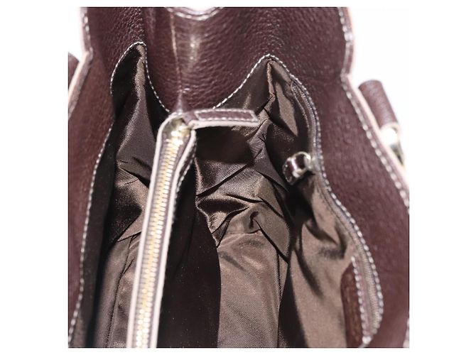 Bulgari Borsa a mano in pelle marrone Auth BA6908 di BVLGARI - vista 21