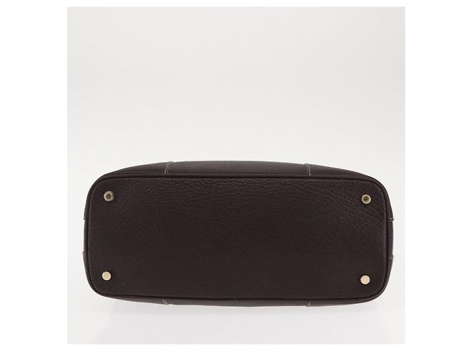 Bulgari Borsa a mano in pelle marrone Auth BA6908 di BVLGARI - vista 5