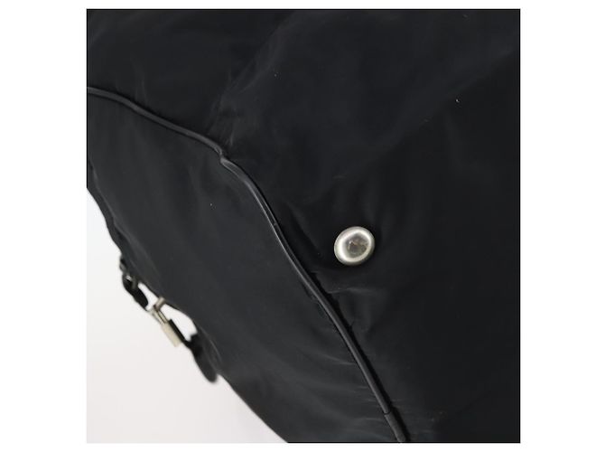 Borsa Boston PRADA in nylon nero argento autentica 135305 - vista 15
