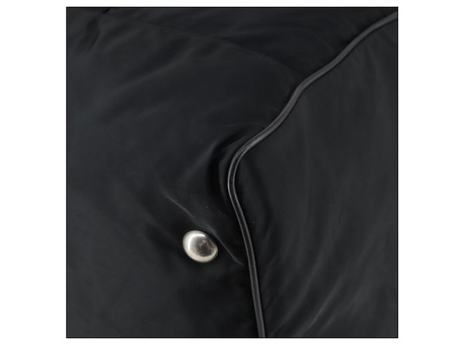 Borsa Boston PRADA in nylon nero argento autentica 135305 - vista 16