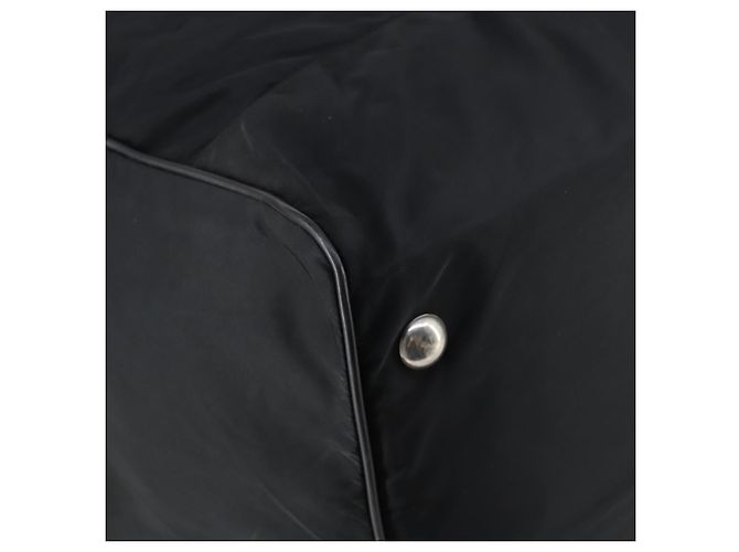 Borsa Boston PRADA in nylon nero argento autentica 135305 - vista 17