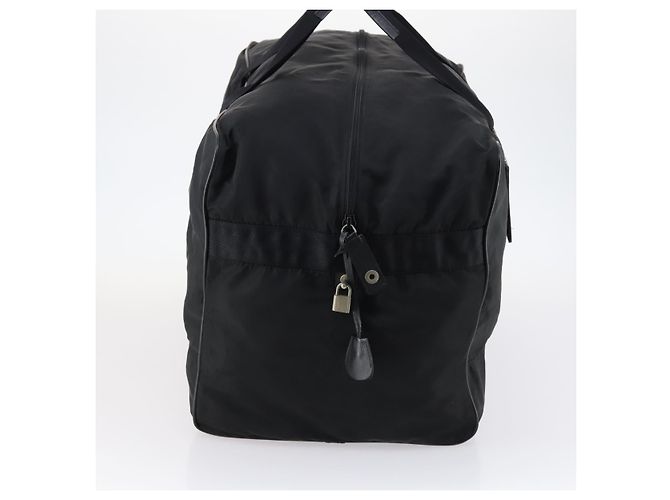 Borsa Boston PRADA in nylon nero argento autentica 135305 - vista 4