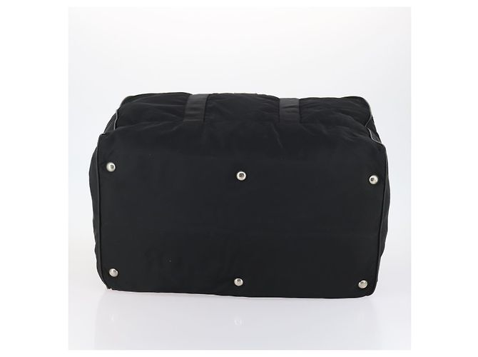 Borsa Boston PRADA in nylon nero argento autentica 135305 - vista 5