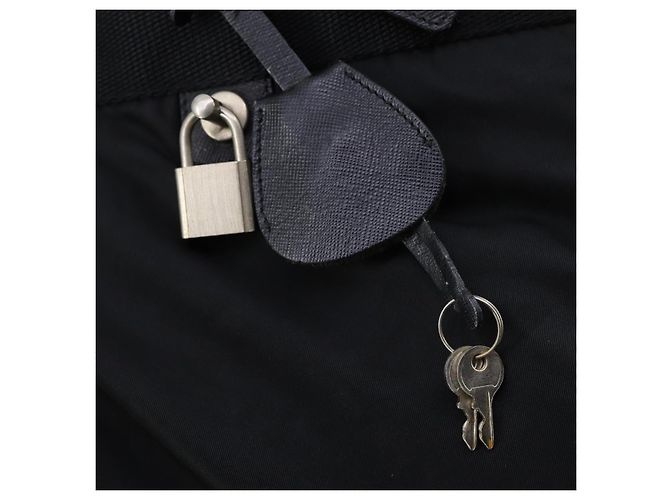 Borsa Boston PRADA in nylon nero argento autentica 135305 - vista 9