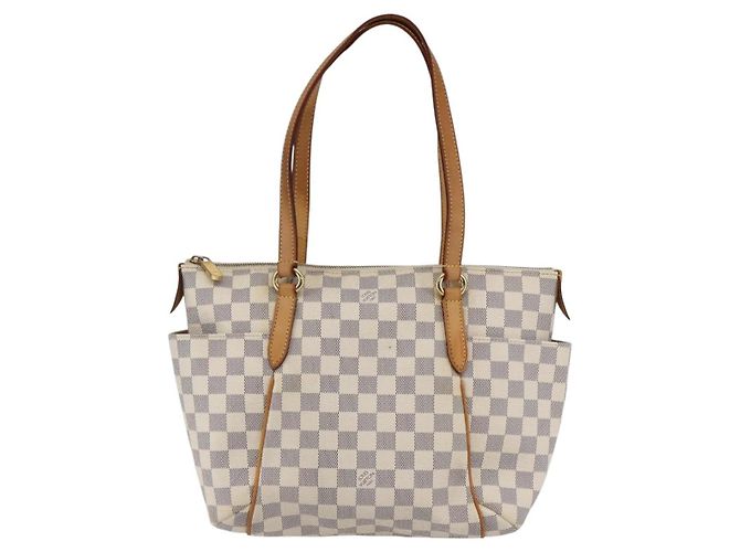 LOUIS VUITTON Borsa Tote Totally PM Damier Azur N41280 LV Auth 147355 - vista 13