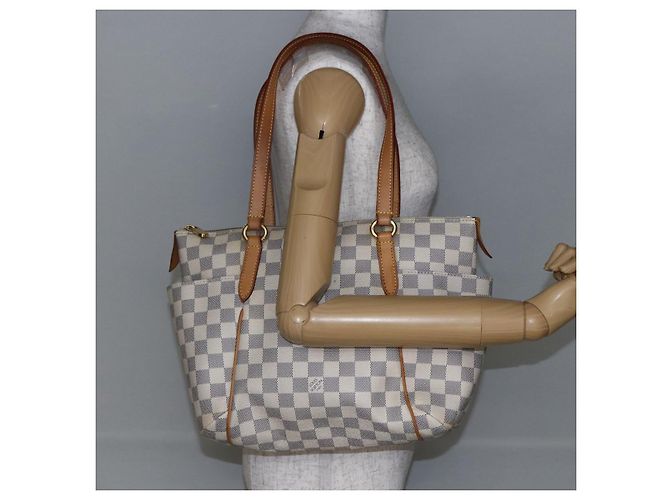 LOUIS VUITTON Borsa Tote Totally PM Damier Azur N41280 LV Auth 147355 - vista 23