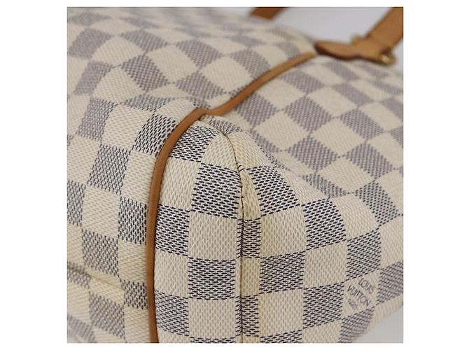 LOUIS VUITTON Borsa Tote Totally PM Damier Azur N41280 LV Auth 147355 - vista 9