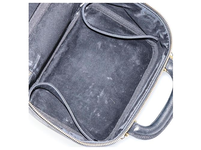 Pochette Vanity CHANEL COCO Mark in Pelle Caviar Nera Oro CC Auth bs29781 Nero D'oro - vista 10