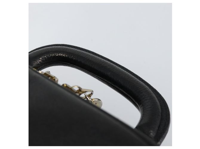 Pochette Vanity CHANEL COCO Mark in Pelle Caviar Nera Oro CC Auth bs29781 Nero D'oro - vista 14