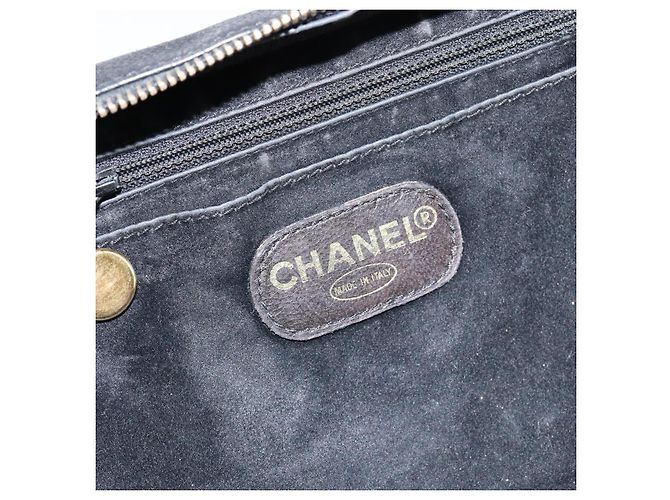 Pochette Vanity CHANEL COCO Mark in Pelle Caviar Nera Oro CC Auth bs29781 Nero D'oro - vista 19