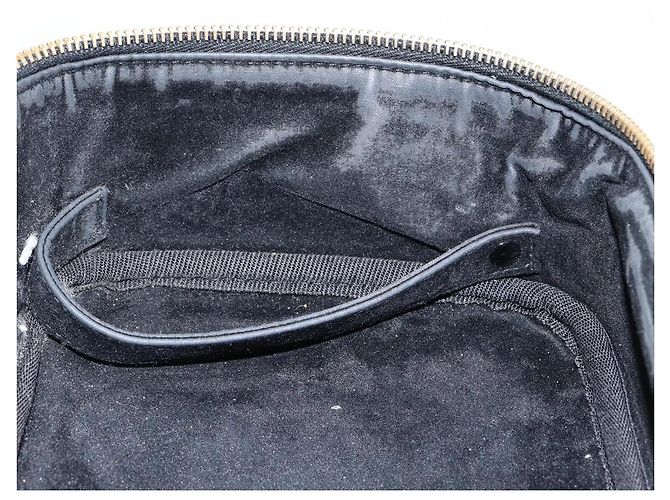 Pochette Vanity CHANEL COCO Mark in Pelle Caviar Nera Oro CC Auth bs29781 Nero D'oro - vista 20
