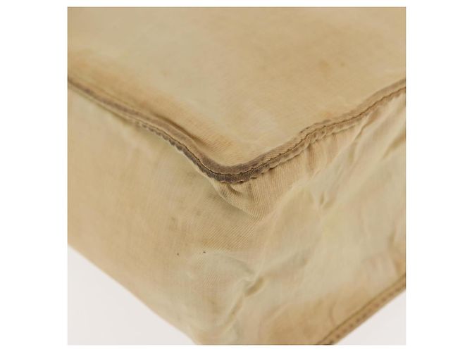 Chanel Bolso Tote de Nylon Beige CC Auth BA6913 - vista 16
