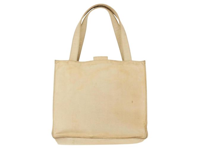 Chanel Bolso Tote de Nylon Beige CC Auth BA6913 - vista 2