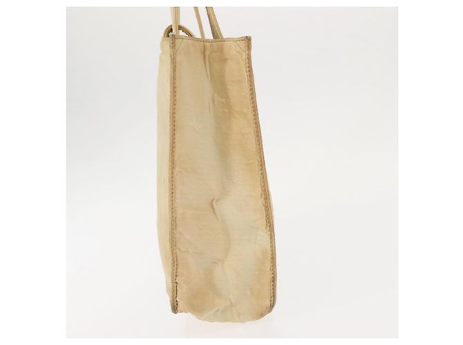 Chanel Bolso Tote de Nylon Beige CC Auth BA6913 - vista 5