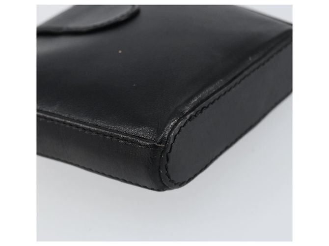Monedero de cuero negro SAINT LAURENT Auth am9233 - vista 16