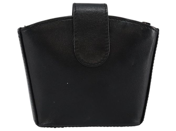 Monedero de cuero negro SAINT LAURENT Auth am9233 - vista 2