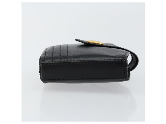 Monedero de cuero negro SAINT LAURENT Auth am9233 - vista 3