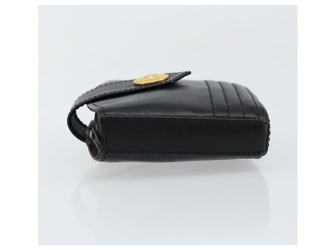 Monedero de cuero negro SAINT LAURENT Auth am9233 - vista 4