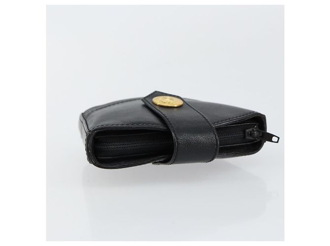 Monedero de cuero negro SAINT LAURENT Auth am9233 - vista 5
