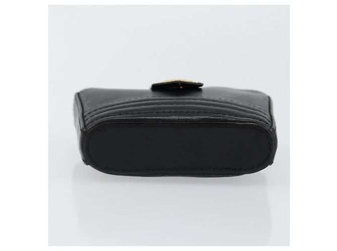 Monedero de cuero negro SAINT LAURENT Auth am9233 - vista 6