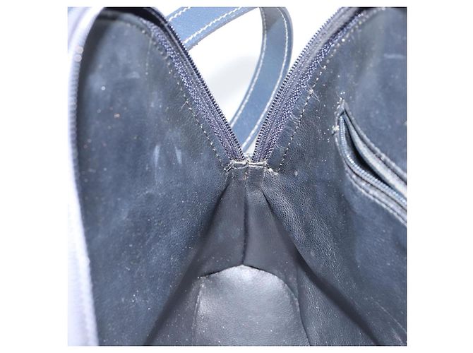 Borsa a mano in pelle Y Motif SAINT LAURENT 2 in 1 Blu Navy Oro Auth sw1605 - vista 20