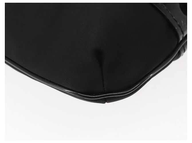 Borsa a Spalla Vala in Nylon Smaltato Nero Auth BA6793 di Salvatore Ferragamo - vista 14