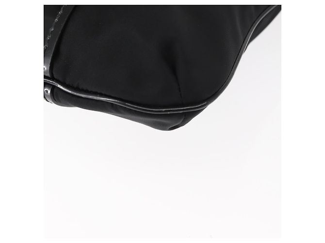 Borsa a Spalla Vala in Nylon Smaltato Nero Auth BA6793 di Salvatore Ferragamo - vista 15