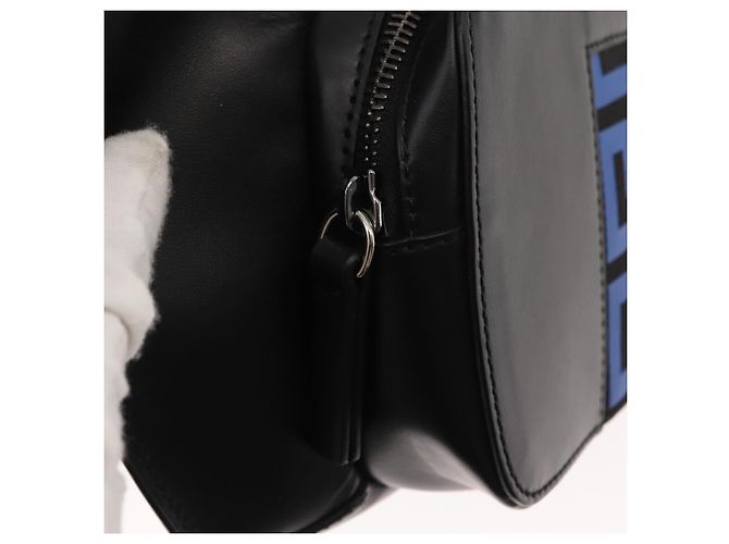 Borsa a tracolla in pelle nera VERSACE Auth am9243 Nero - vista 19