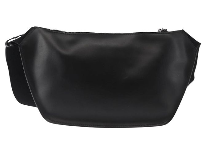 Borsa a tracolla in pelle nera VERSACE Auth am9243 Nero - vista 2