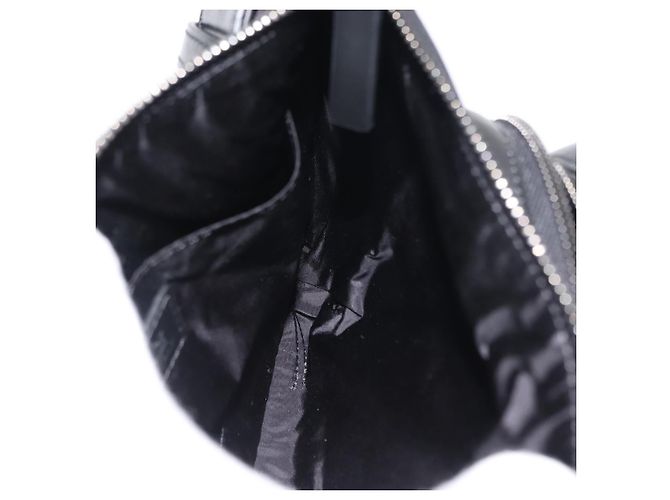 Borsa a tracolla in pelle nera VERSACE Auth am9243 Nero - vista 21