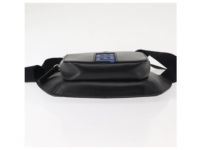 Borsa a tracolla in pelle nera VERSACE Auth am9243 Nero - vista 5