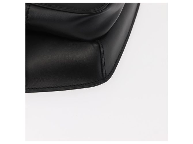 Borsa a tracolla in pelle nera VERSACE Auth am9243 Nero - vista 8