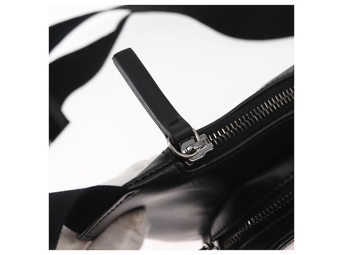 Borsa a tracolla in pelle nera VERSACE Auth am9243 Nero - vista 9
