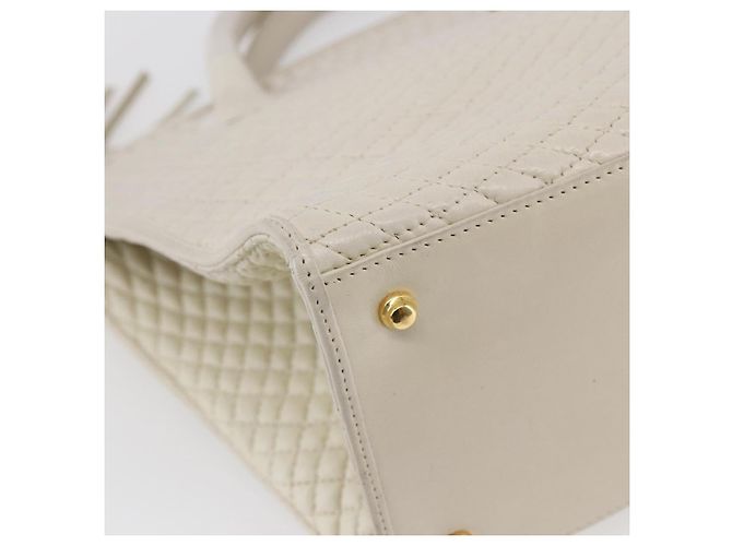 BALLY Borsa a mano in pelle bianca Auth BA6841 Bianco - vista 15