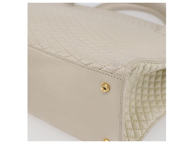 BALLY Borsa a mano in pelle bianca Auth BA6841 Bianco - vista 16