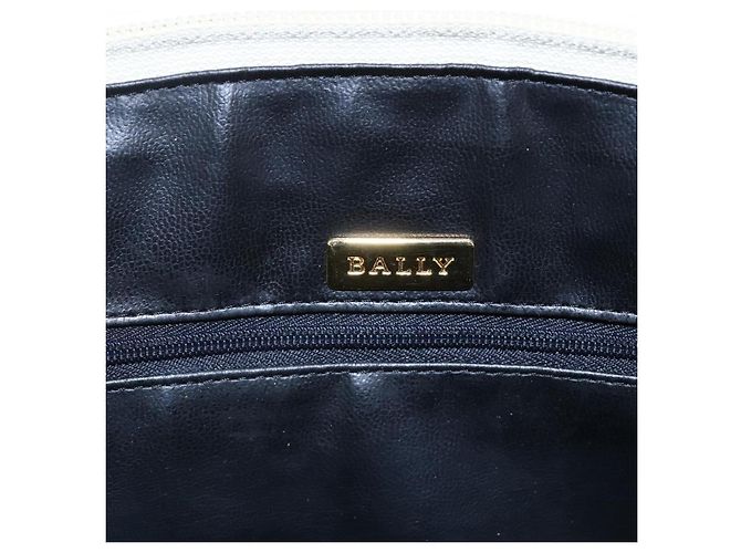 BALLY Borsa a mano in pelle bianca Auth BA6841 Bianco - vista 19