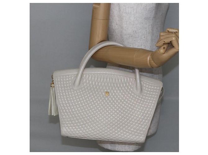 BALLY Borsa a mano in pelle bianca Auth BA6841 Bianco - vista 22
