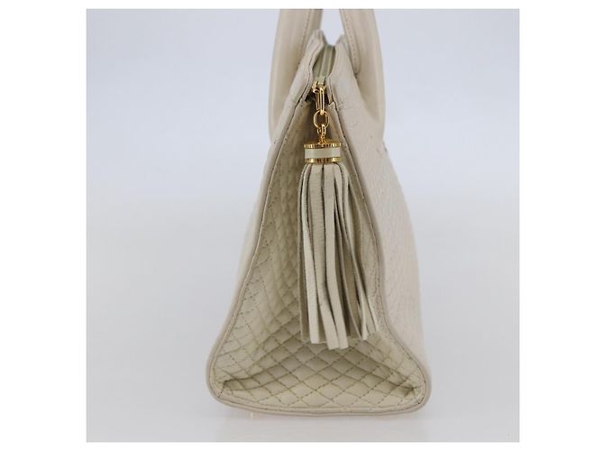 BALLY Borsa a mano in pelle bianca Auth BA6841 Bianco - vista 3
