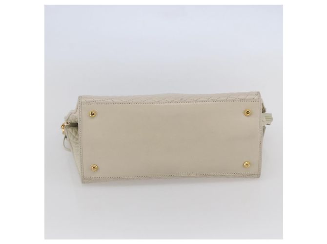 BALLY Borsa a mano in pelle bianca Auth BA6841 Bianco - vista 5