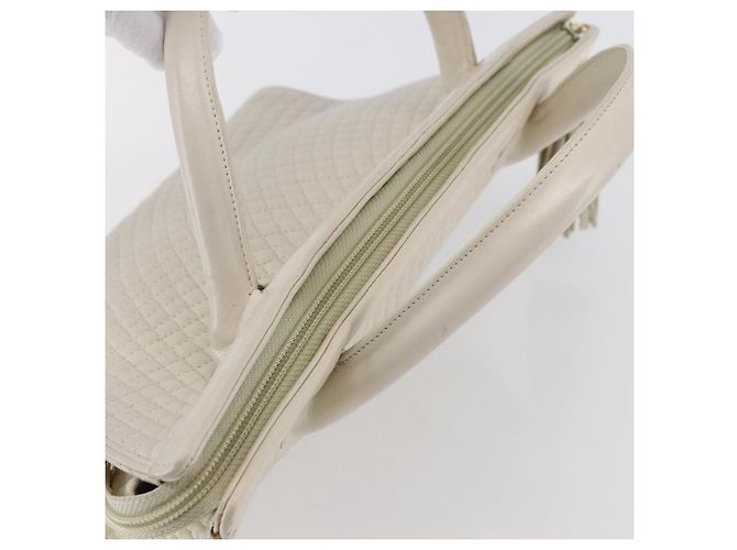 BALLY Borsa a mano in pelle bianca Auth BA6841 Bianco - vista 6