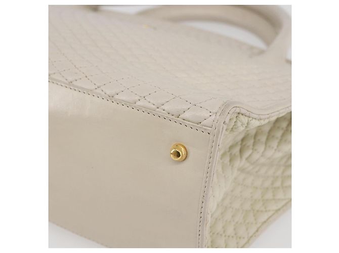 BALLY Borsa a mano in pelle bianca Auth BA6841 Bianco - vista 8