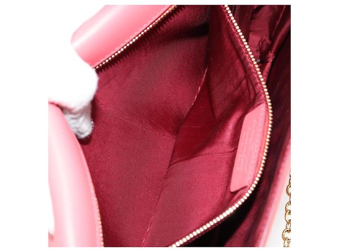Borsa a Spalla Chain Vala Smalto Arancione Oro Auth BA6593 di Salvatore Ferragamo - vista 21