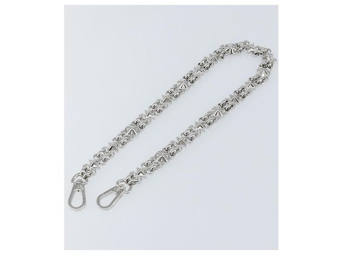 LOUIS VUITTON Cintura a Spalla in Catena Metallo 23,2"" Argento LV Auth 150646 - vista 2
