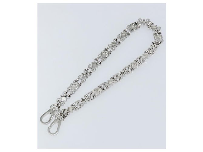 LOUIS VUITTON Cintura a Spalla in Catena Metallo 23,2"" Argento LV Auth 150646 - vista 6