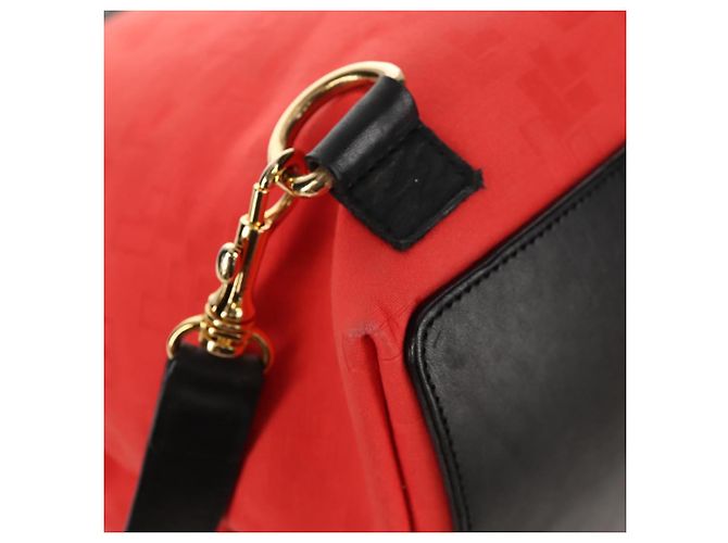 Zaino LOEWE in tela nera e rossa Auth bs30603 Nero Rosso - vista 16