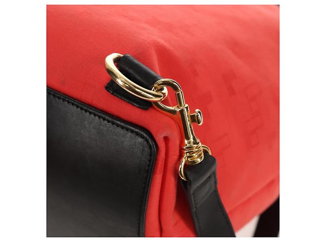 Zaino LOEWE in tela nera e rossa Auth bs30603 Nero Rosso - vista 17