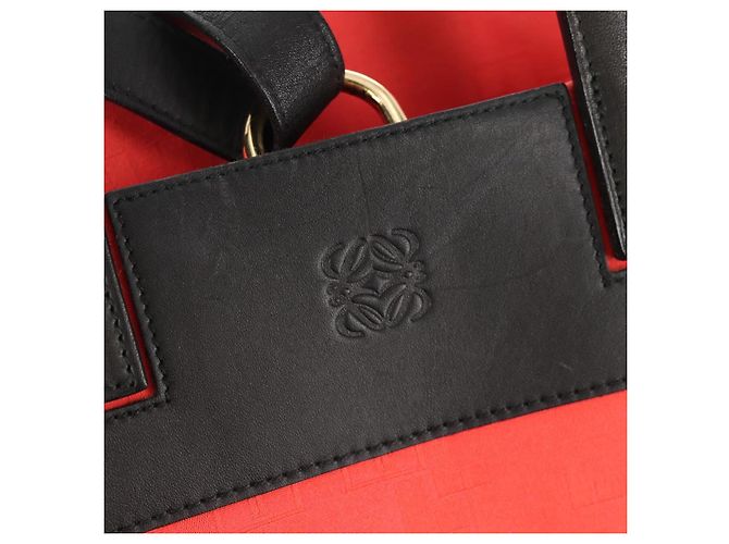 Zaino LOEWE in tela nera e rossa Auth bs30603 Nero Rosso - vista 20