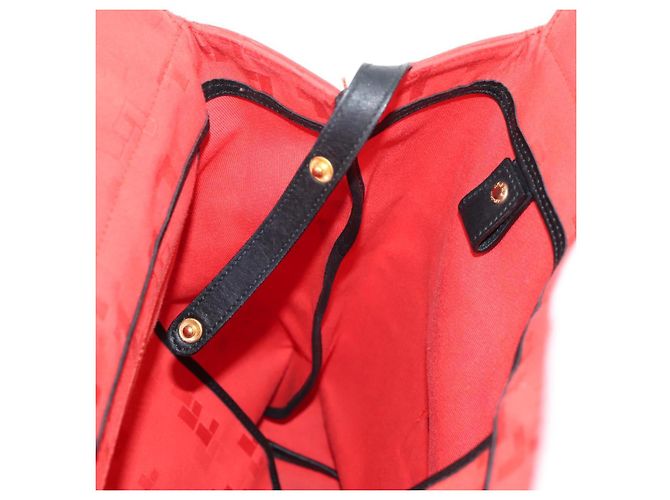 Zaino LOEWE in tela nera e rossa Auth bs30603 Nero Rosso - vista 22
