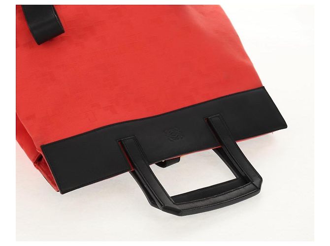 Zaino LOEWE in tela nera e rossa Auth bs30603 Nero Rosso - vista 7